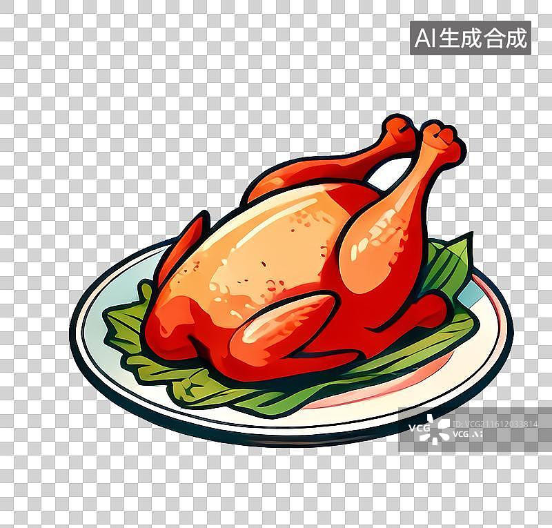 【AI数字艺术】美味姜母鸭烧鸡元素图片素材