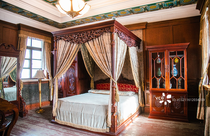 吉林长春伪满皇宫博物院畅春轩亲王卧室图片素材