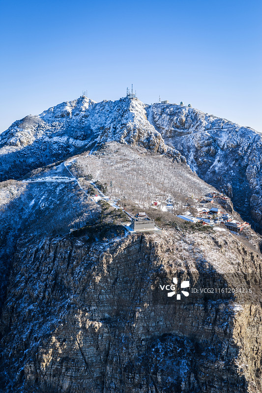 自贸区大连片区大黑山北国冰雪滑雪点将台石鼓寺图片素材