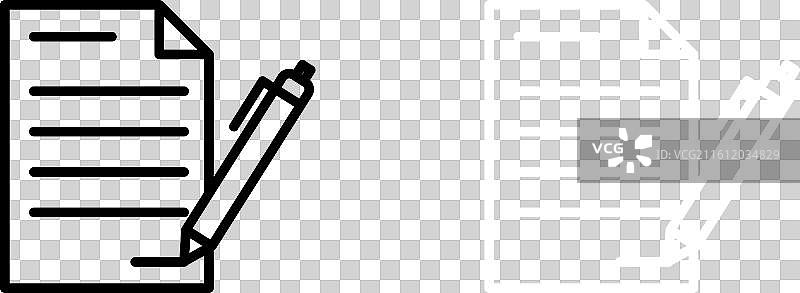 合同图标集，白色背景图片素材