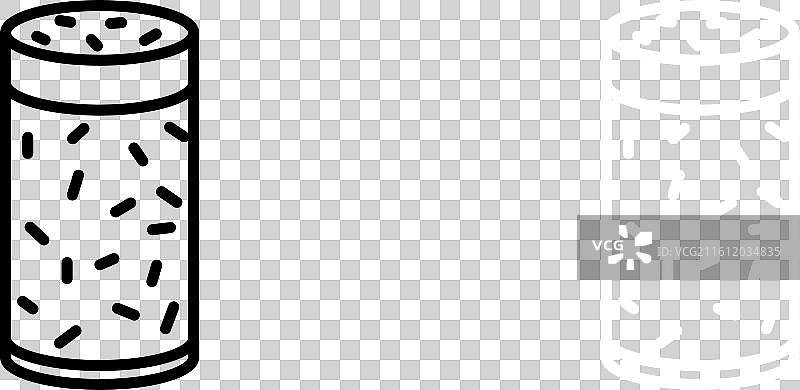 白色背景上的软木塞葡萄酒图标集图片素材