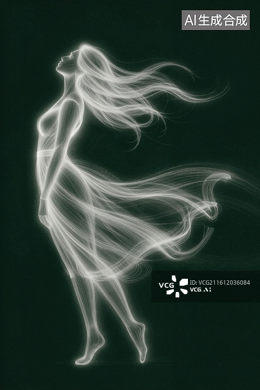 【AI数字艺术】烟雾舞者图片素材