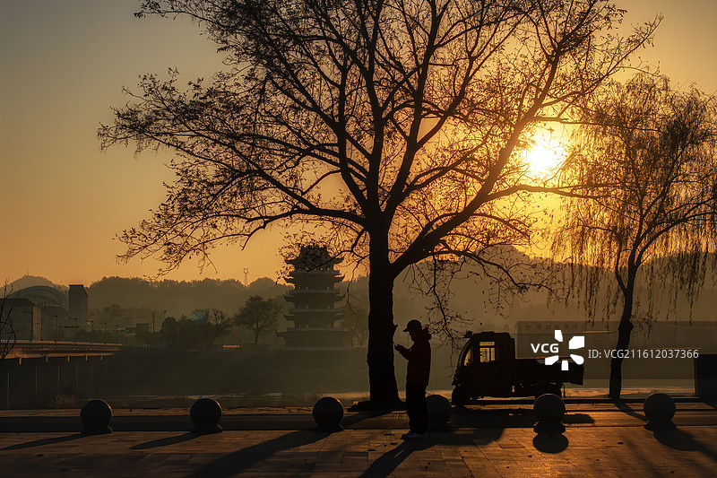 安徽省六安市霍山县城市景观航拍图片素材