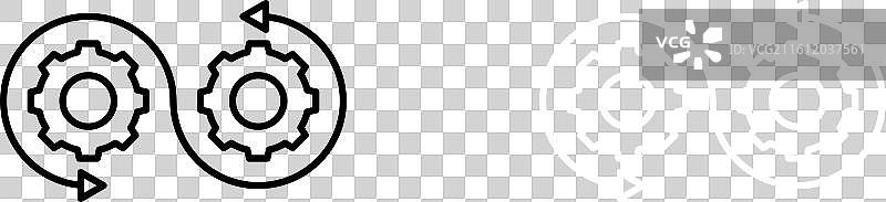 devops图标集，白色背景图片素材