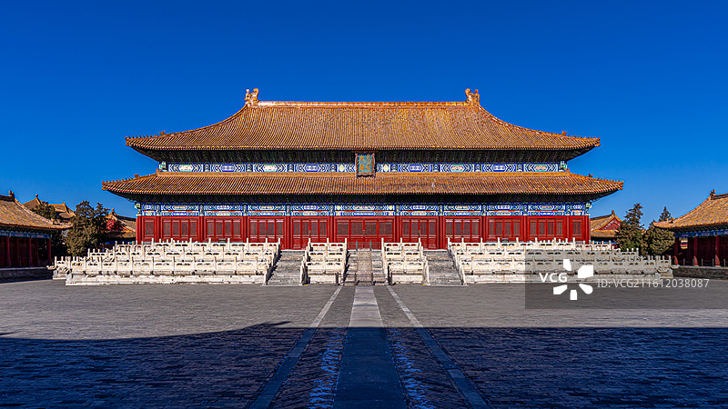 北京太庙 劳动人民文化宫 明清祭祀宫殿 金丝楠木大殿 重檐庑殿顶大殿高规格图片素材