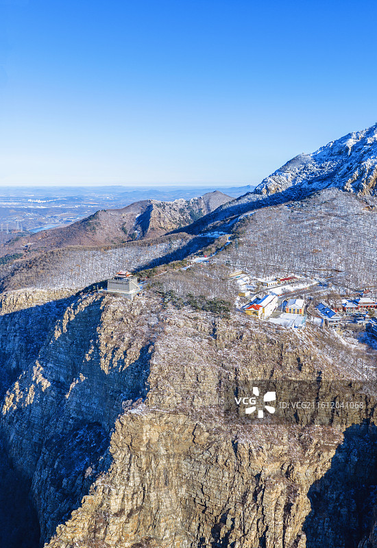 自贸区大连片区大黑山北国冰雪滑雪点将台石鼓寺图片素材