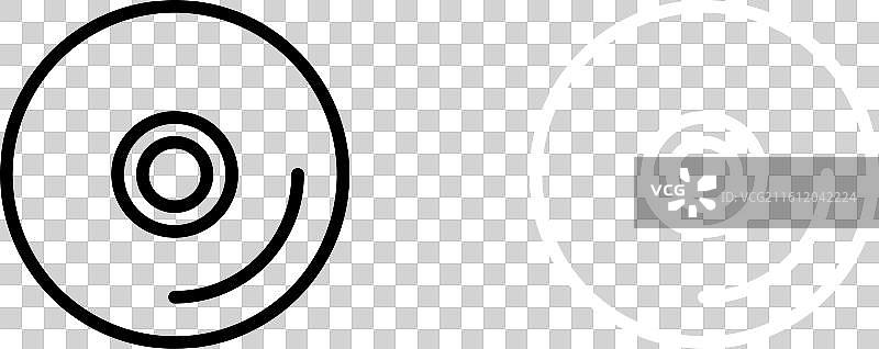 白色背景上的DVD图标集图片素材