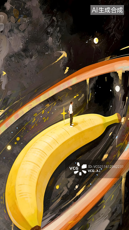 【AI数字艺术】手绘风格充满想象力的艺术抽象插画壁纸图片素材