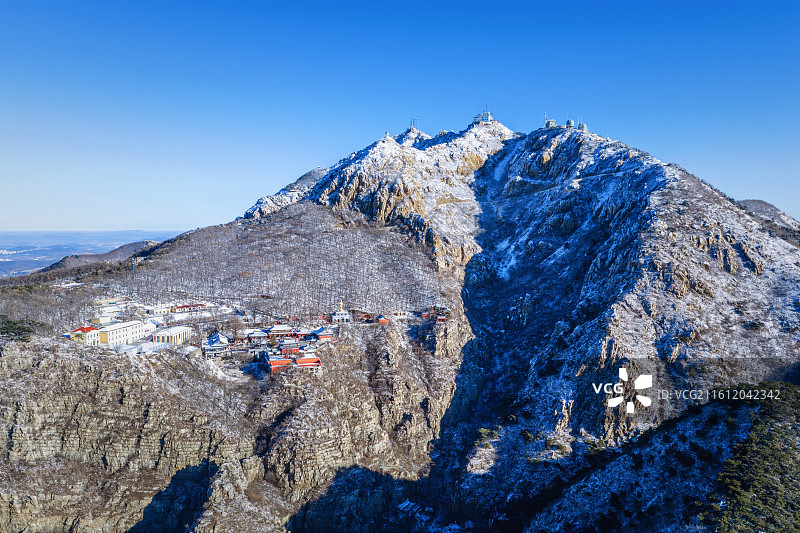 自贸区大连片区大黑山北国冰雪滑雪点将台石鼓寺图片素材