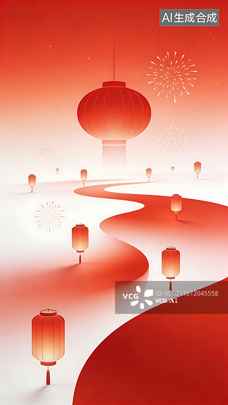 【AI数字艺术】中国传统元素，跨年，马年，喜鹊，灯笼，烟火，梅花，长城，仙鹤，饺子图片素材