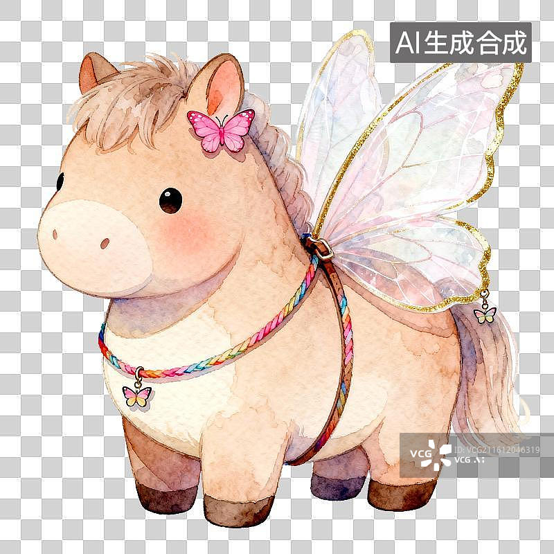 【AI数字艺术】精灵小马梦幻风装饰背景场景图片素材