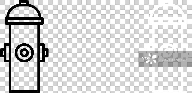 白色背景上的消防栓图标集图片素材