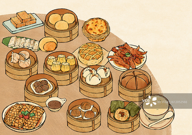 广州美食插画图片素材