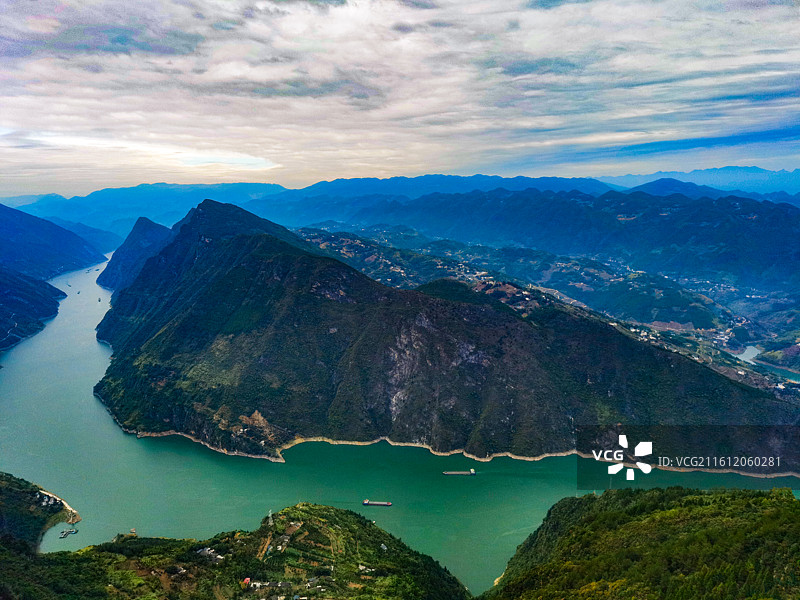 中国重庆市巫山县巫峡口风光图片素材