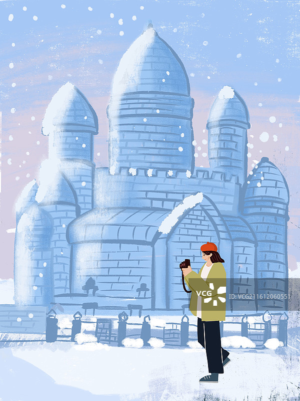 一个人去哈尔滨旅行图片素材