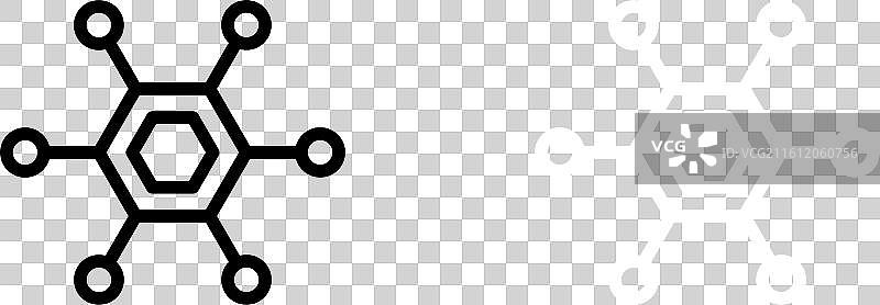 白色背景上的集线器图标集图片素材