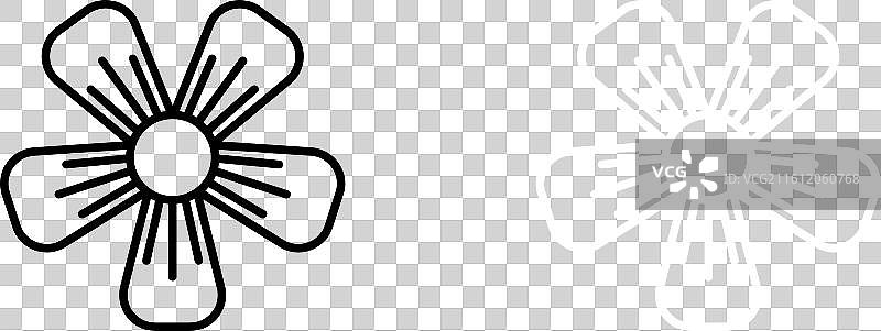 白色背景上的圣约翰草图标集图片素材