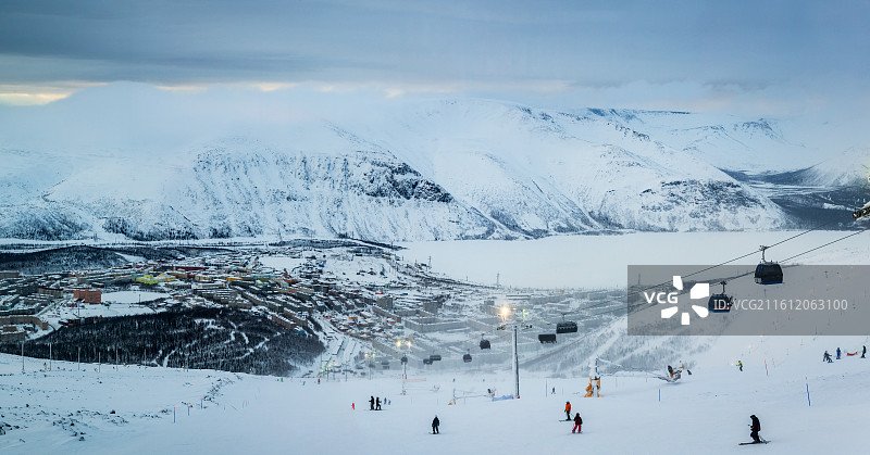俄罗斯基洛夫斯克滑雪场图片素材