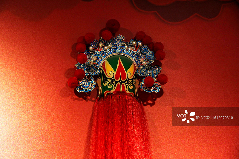 中国四川成都-国际非物质文化遗产博览园-京剧脸谱图片素材