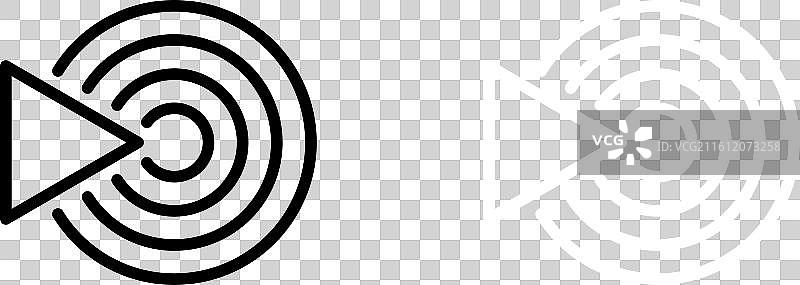 白色背景上的直播图标集图片素材