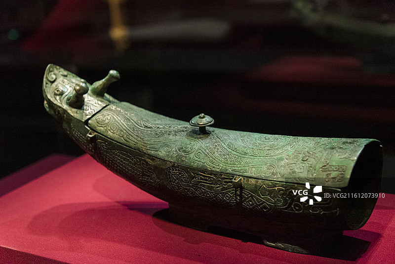 龙形觥 商朝 山西博物院藏 北京通州大运河博物馆“看见殷商”特展图片素材