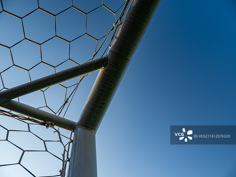 足球场，球门区，球门框架，球网结构图片素材