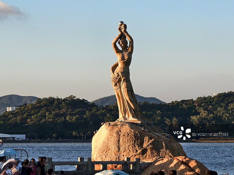 珠海渔女雕塑图片素材