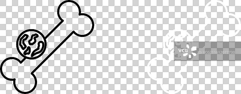 白色背景上的多发性骨髓瘤图标集图片素材