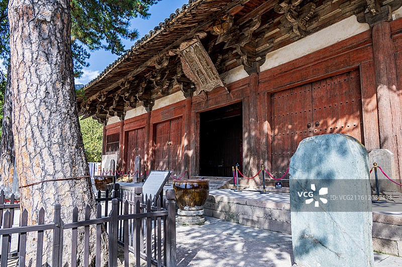 山西省忻州市五台县佛光寺风光——东大殿图片素材