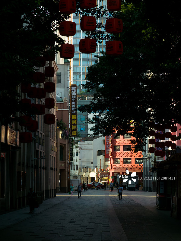 广州 7点的北京路 古街道 街景 骑楼图片素材