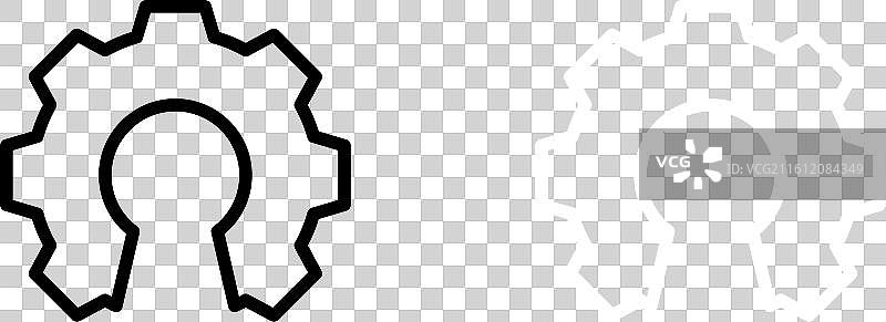 白色背景上的开源图标集图片素材