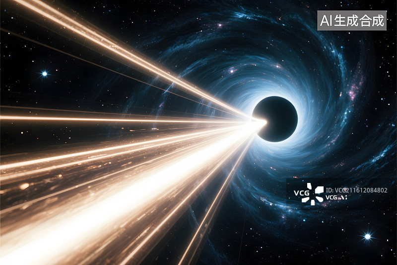 【AI数字艺术】星际漩涡能量喷射图片素材