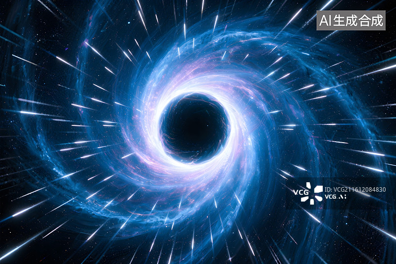 【AI数字艺术】星际漩涡能量喷射图片素材