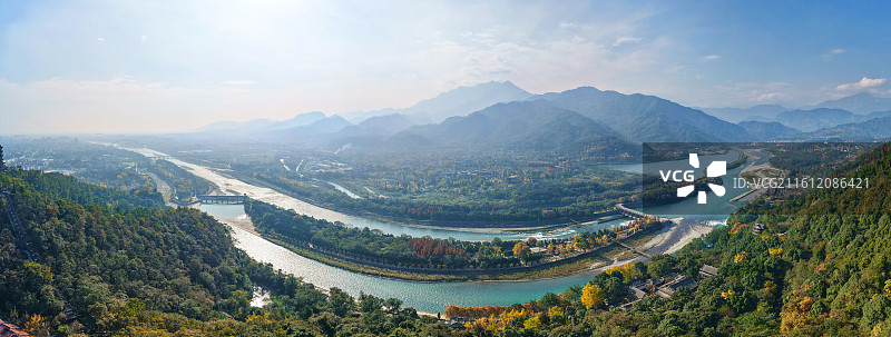 都江堰全景图片素材