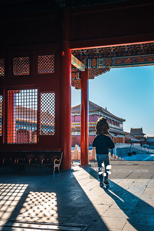 故宫里的光与影图片素材