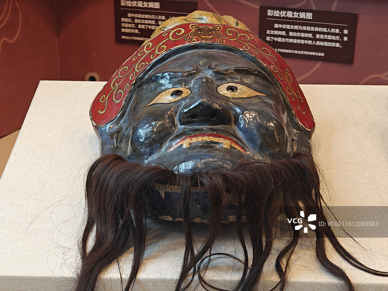 民族文化宫，土族“纳顿”面具：张飞图片素材