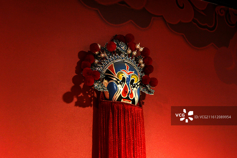 中国四川成都-国际非物质文化遗产博览园-京剧脸谱图片素材