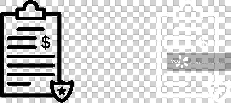 白色背景上的罚款图标集图片素材