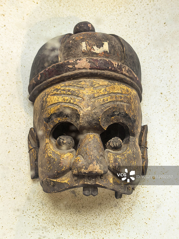 道真中华仡佬文化博物馆藏品 ，贵州仡佬族傩文化藏品，傩面具，傩文化剪纸，傩文化雕版图片素材