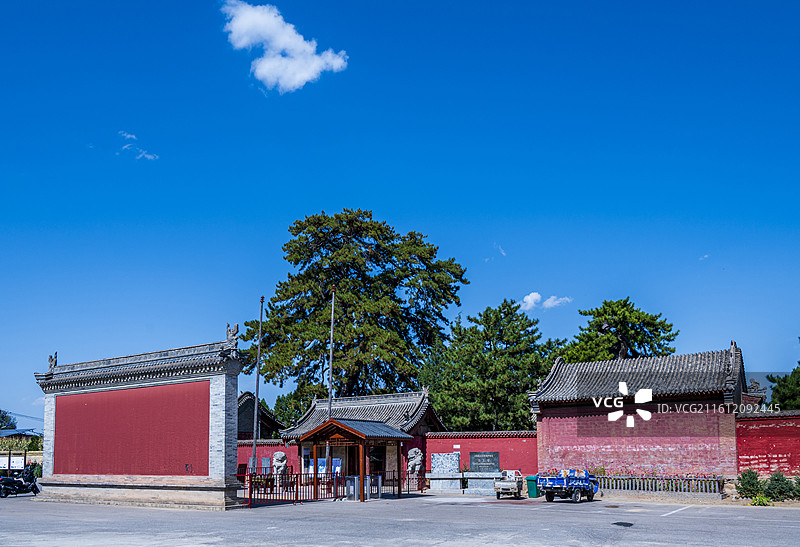 山西省忻州市繁峙县公主寺景观——照壁图片素材