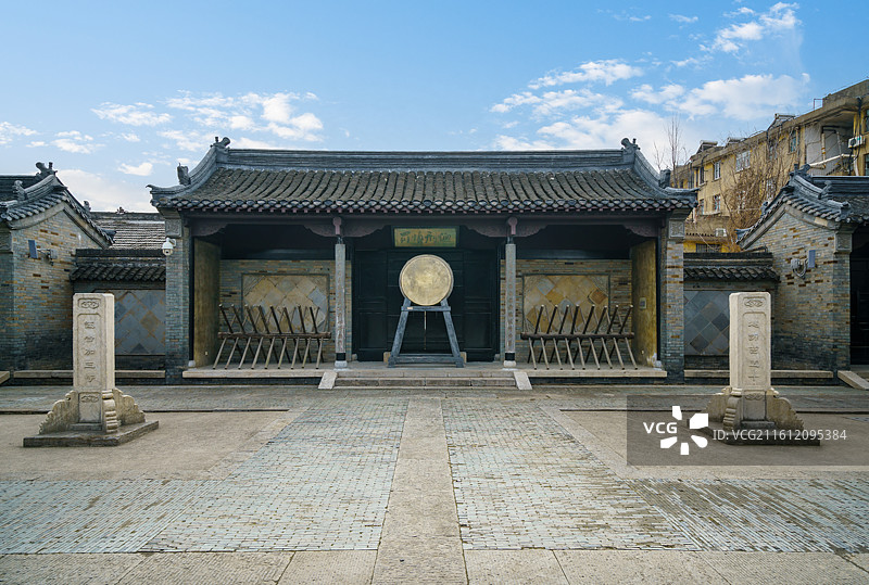 江苏淮安府署的军捕厅署大门图片素材