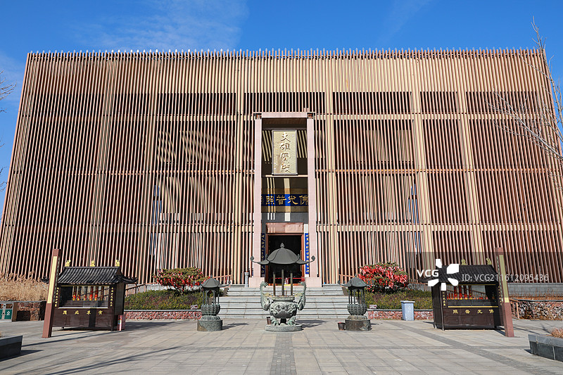 徐州市睢宁县白塘河湿地公园水月禅寺风光图片素材