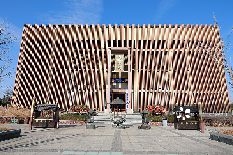 徐州市睢宁县白塘河湿地公园水月禅寺风光图片素材