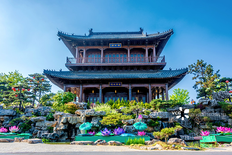 中国河南南阳卧龙岗景区园林风光图片素材