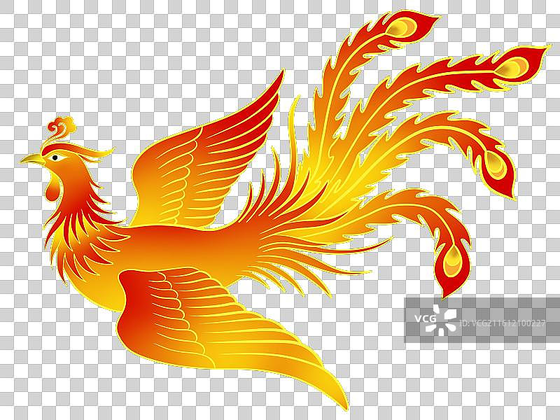 炫彩凤凰国风图案免抠元素图片素材