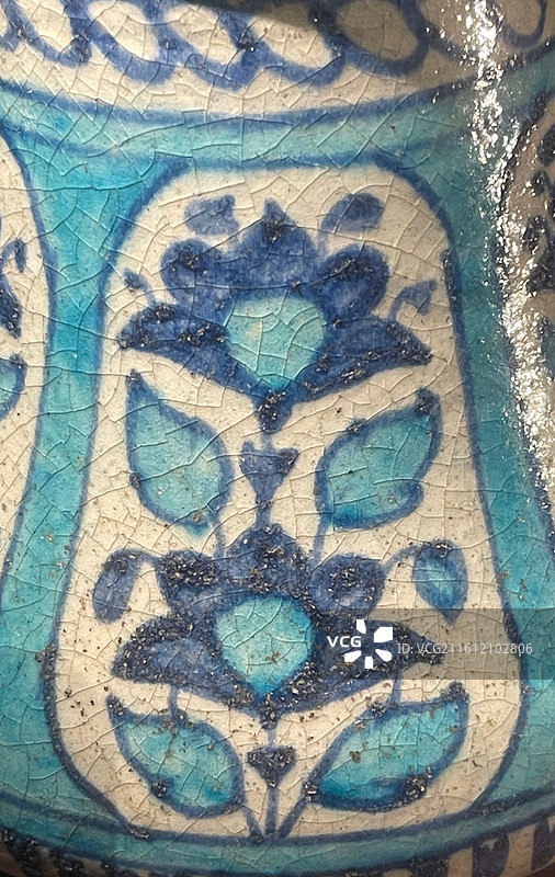 陶瓶图案 巴基斯坦 釉陶 19世纪图片素材