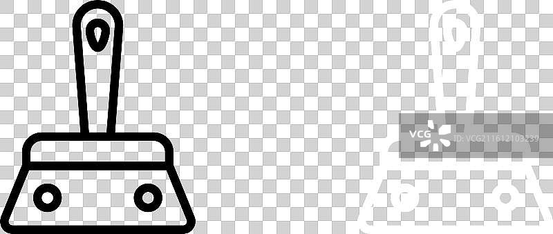 白色背景上的腻子刀图标集图片素材