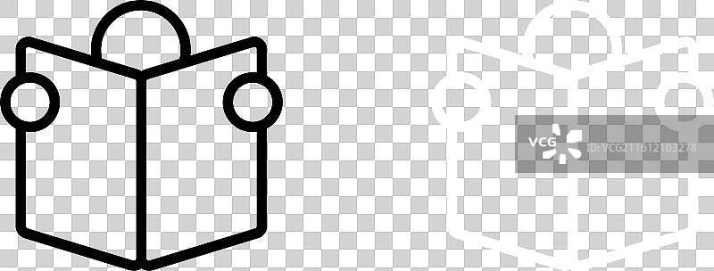 白色背景上的阅读图标集图片素材