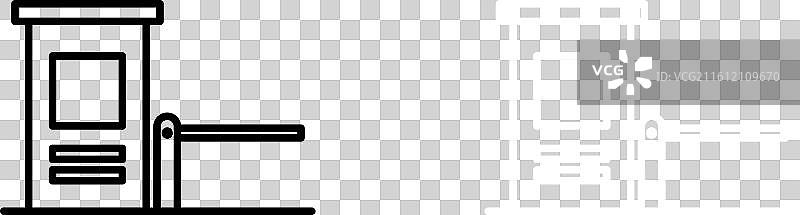 白色背景上的公路收费站图标集图片素材