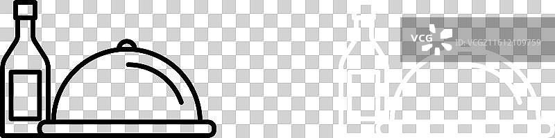 白色背景上的客房服务套餐图片素材